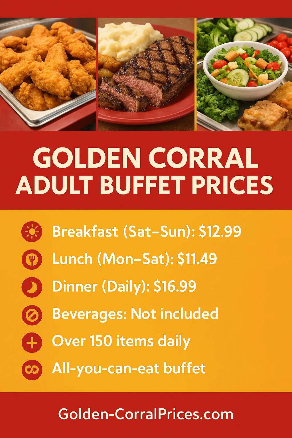 Golden Corral Adult buffet prices